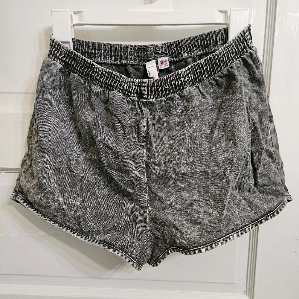 American Apparel High-Waisted Acid Wash Shorts